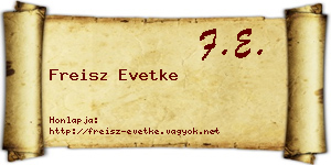 Freisz Evetke névjegykártya